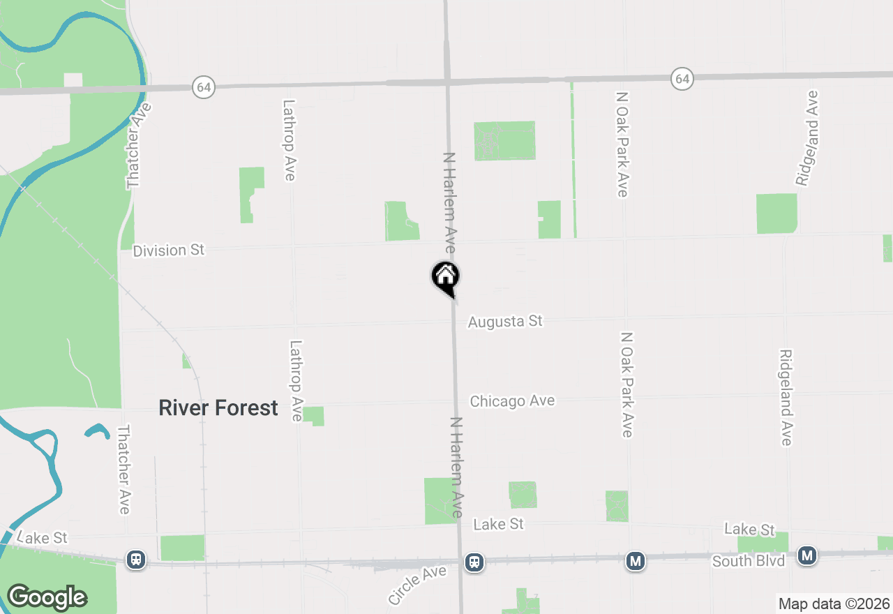 Map of 1020 N Harlem Avenue #1E, River Forest, IL 60305