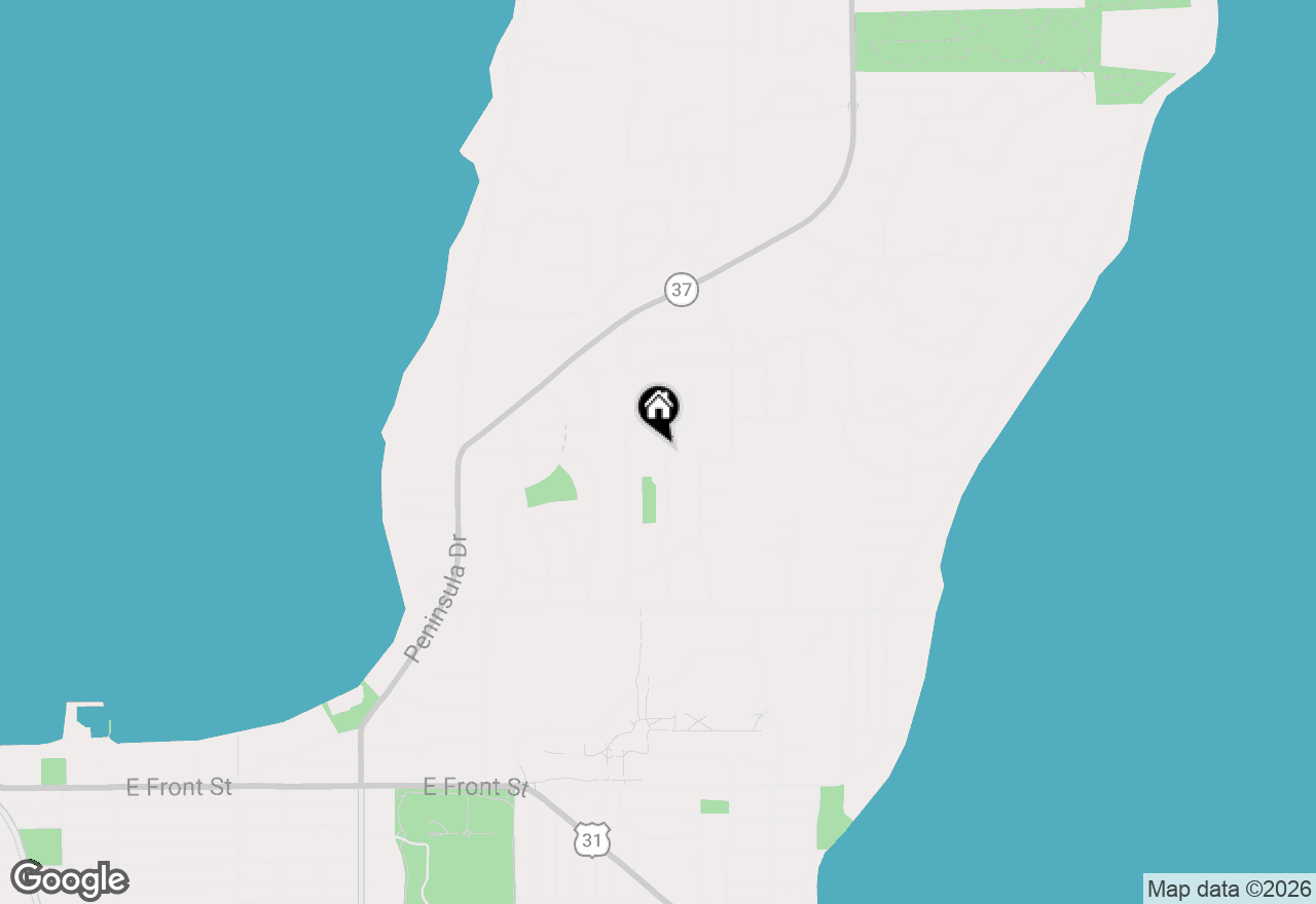Map of 733 Highland Park Drive, Traverse City, MI 49686