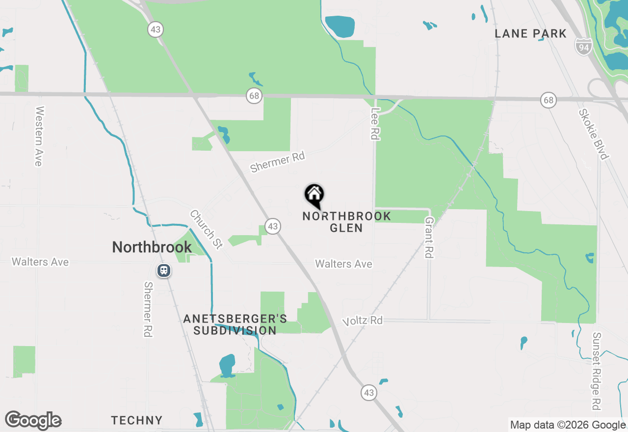 Map of 1224 Hillside Drive, Northbrook, IL 60062