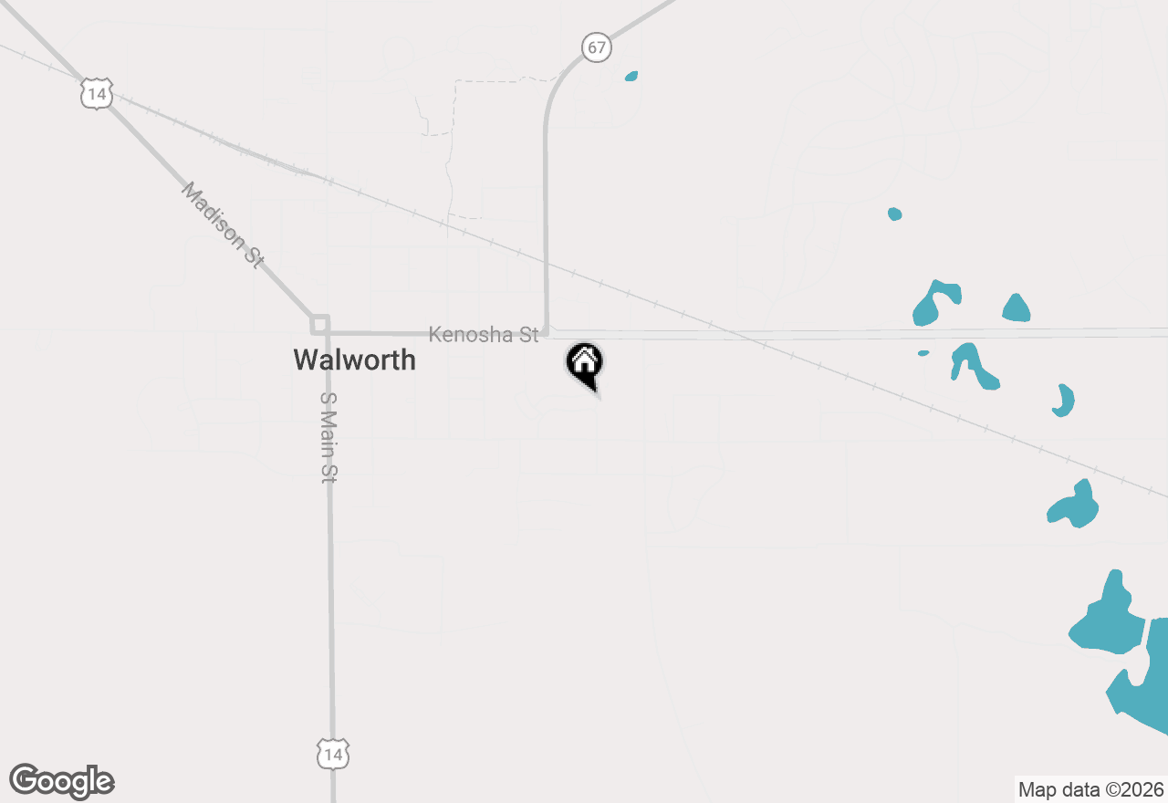Map of 636 Baker St, Walworth, WI 53184