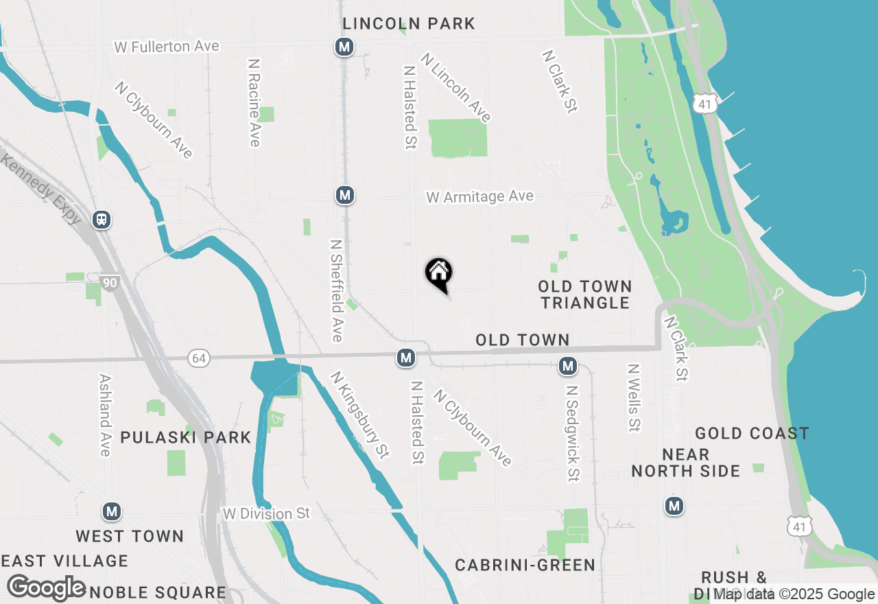 Map of 1719 N Burling Street #2S, Chicago, IL 60614