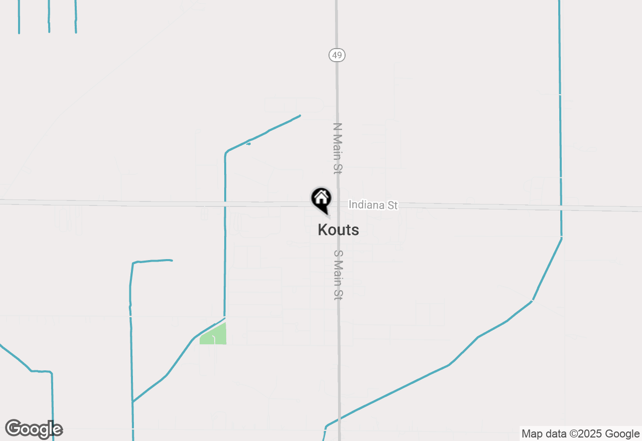 Map of 201 Will Street, Kouts, IN 46347