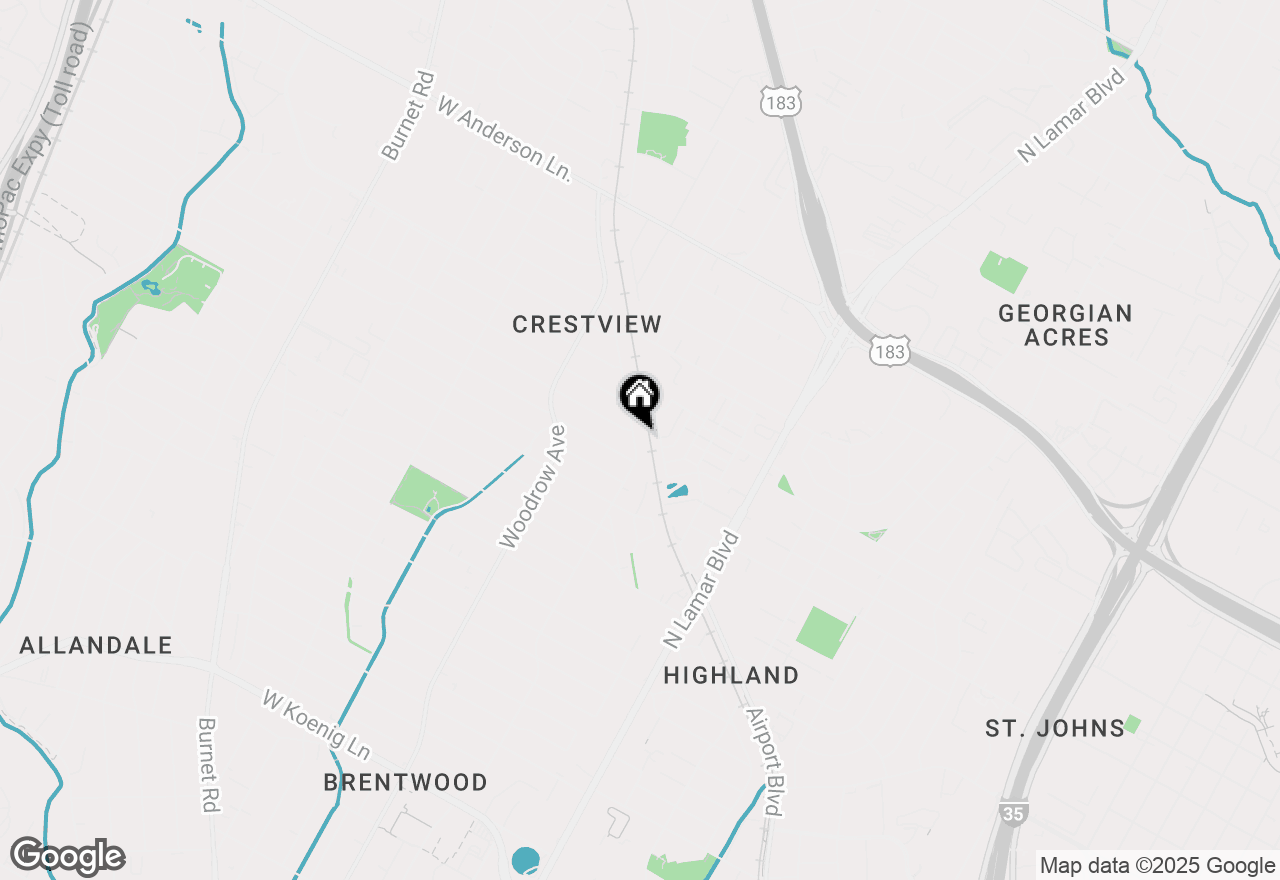 Map of 7311 Grover Ave, Austin, TX 78757