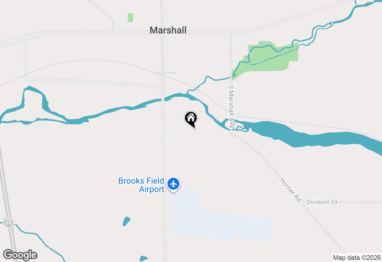 Map of 130 W Hughes Street, Marshall, MI 49068
