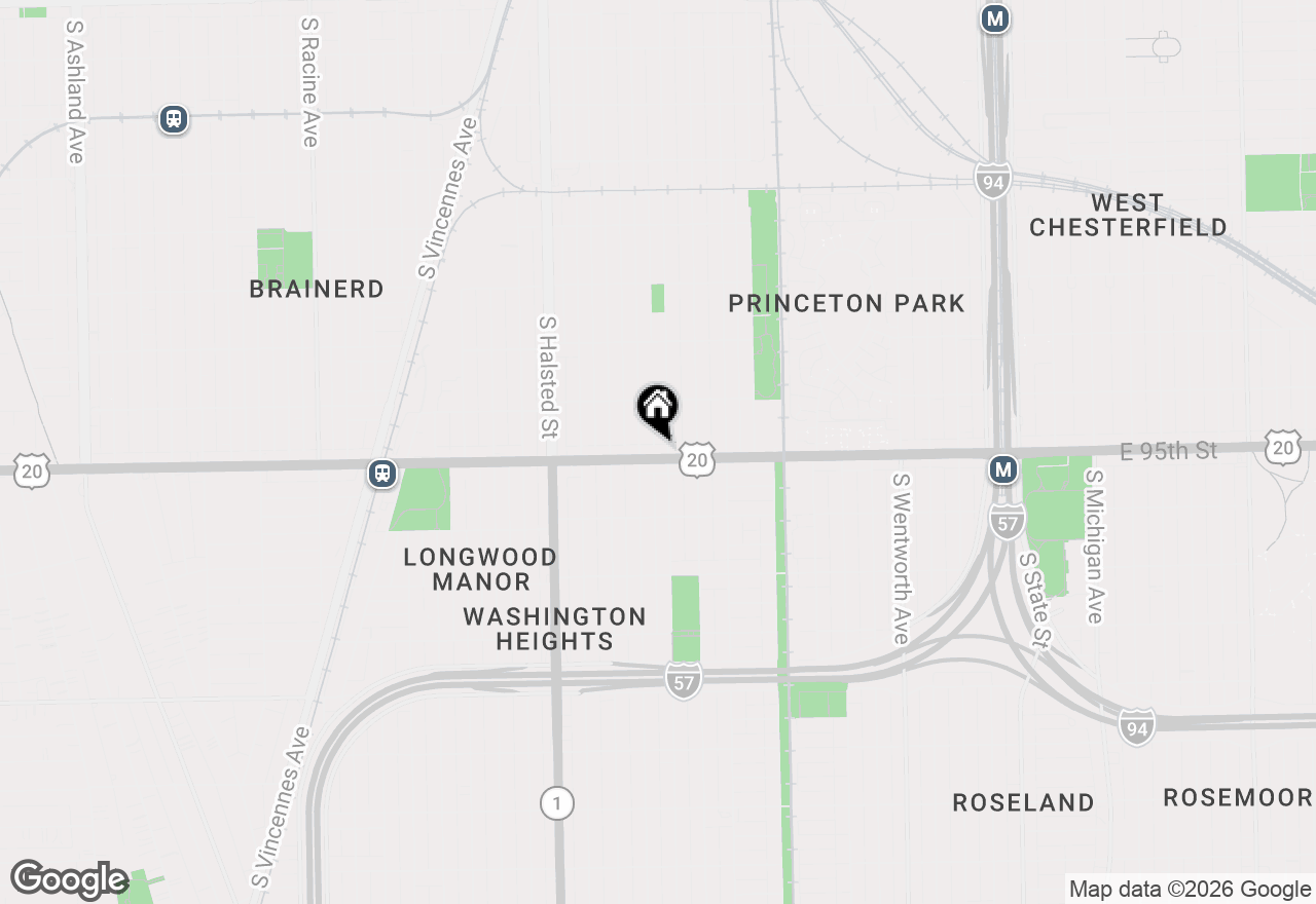 Map of 608 W 95th Street, Chicago, IL 60628