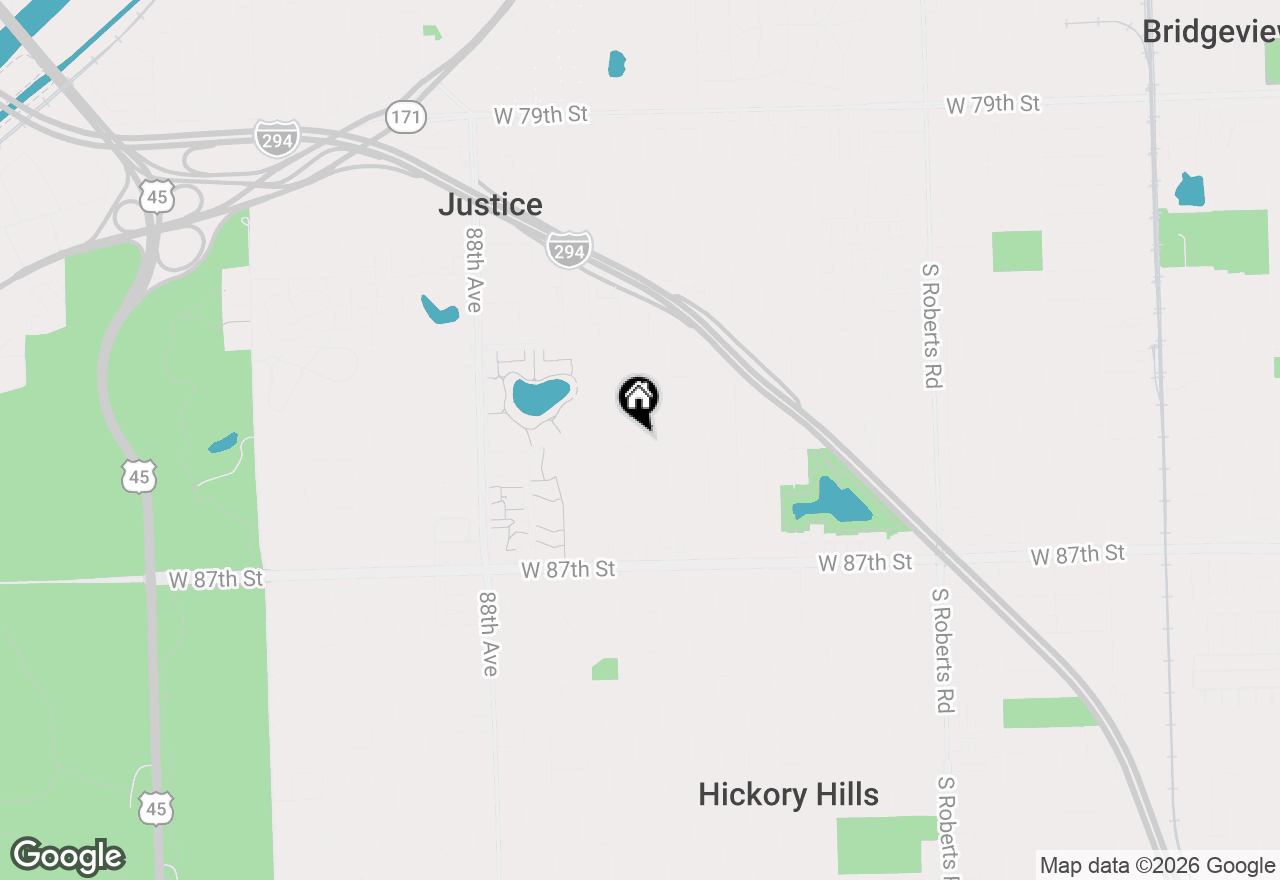 Map of 8459 S 85th Court, Hickory Hills, IL 60457