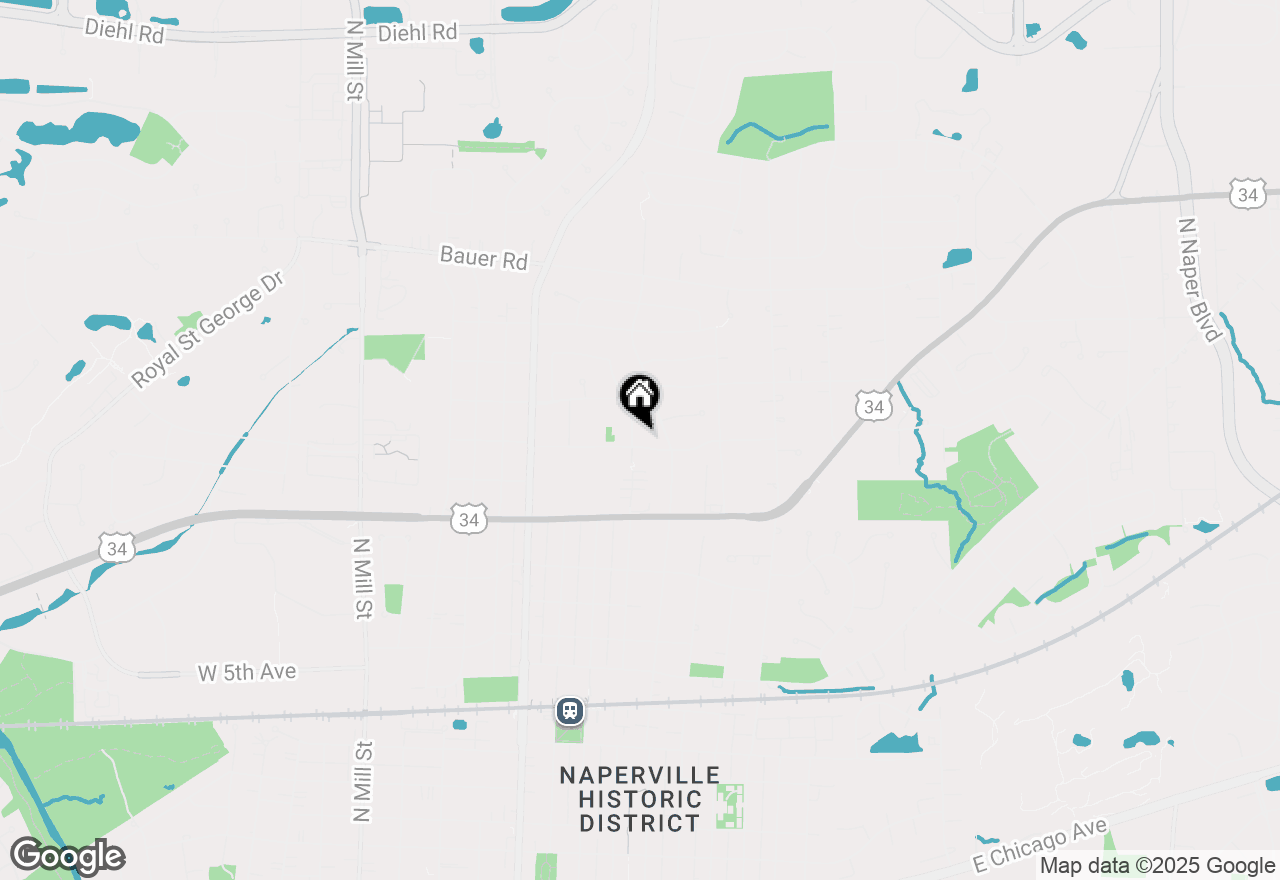 Map of 1104 N Brainard Street, Naperville, IL 60563