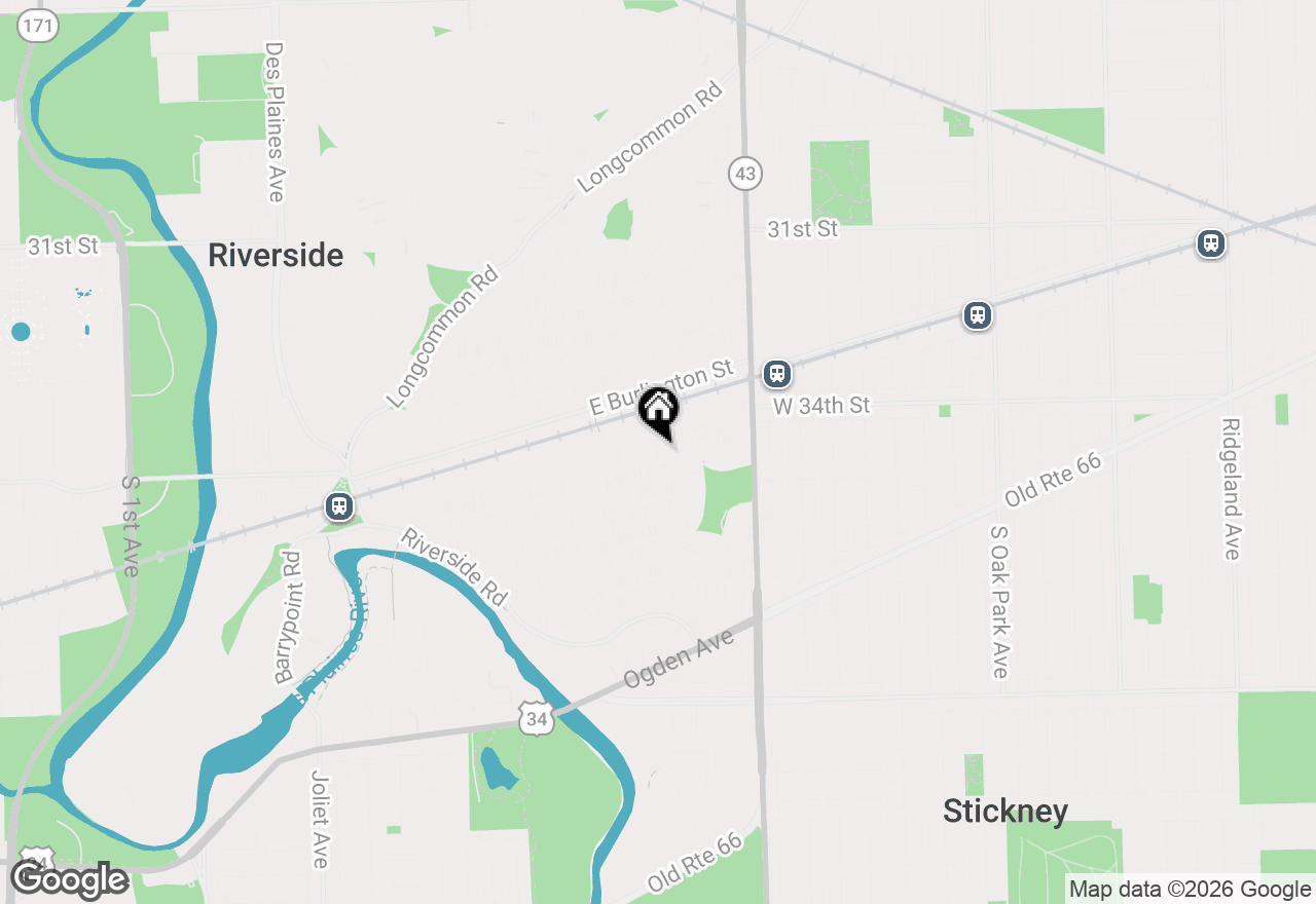 Map of 290 Lawton, Riverside, IL 60546
