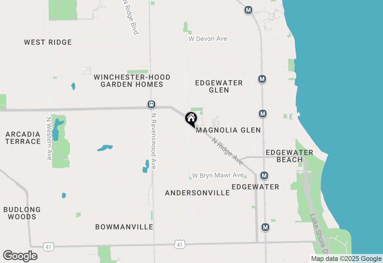 Map of 1548 W Ardmore Avenue #3C, Chicago, IL 60660