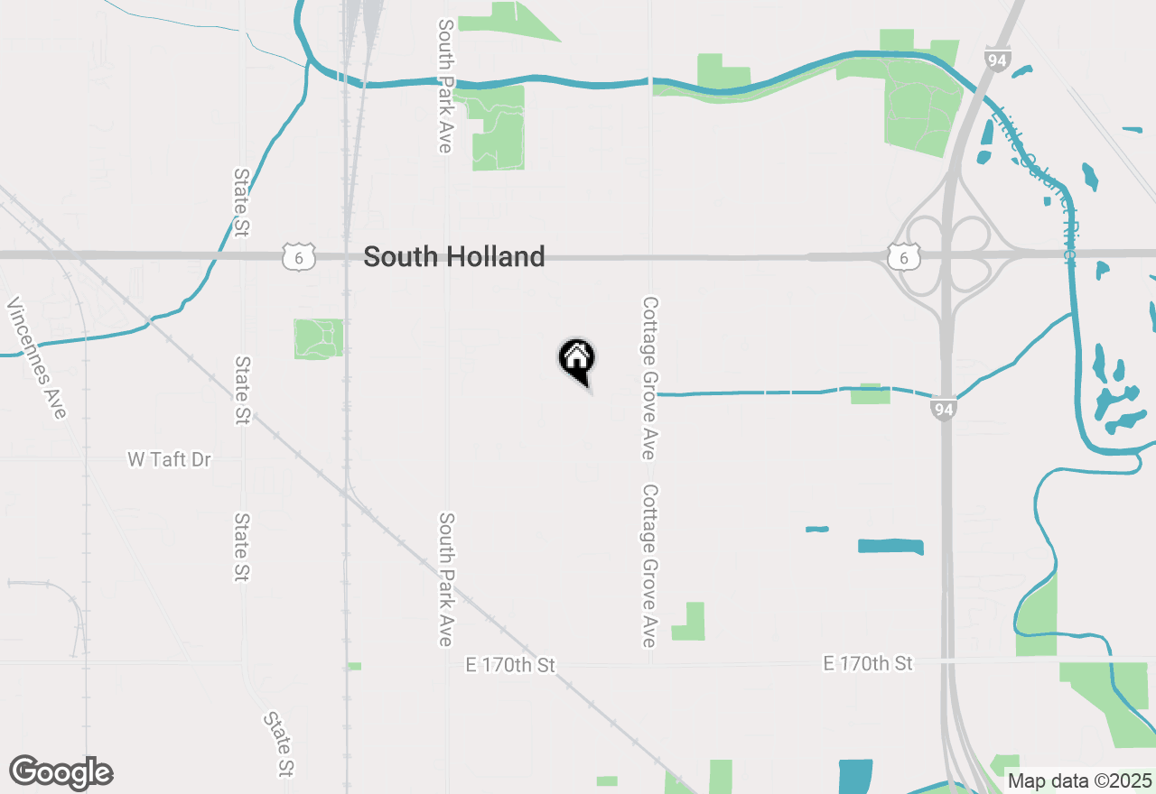 Map of 606 E 164th Place, South Holland, IL 60473