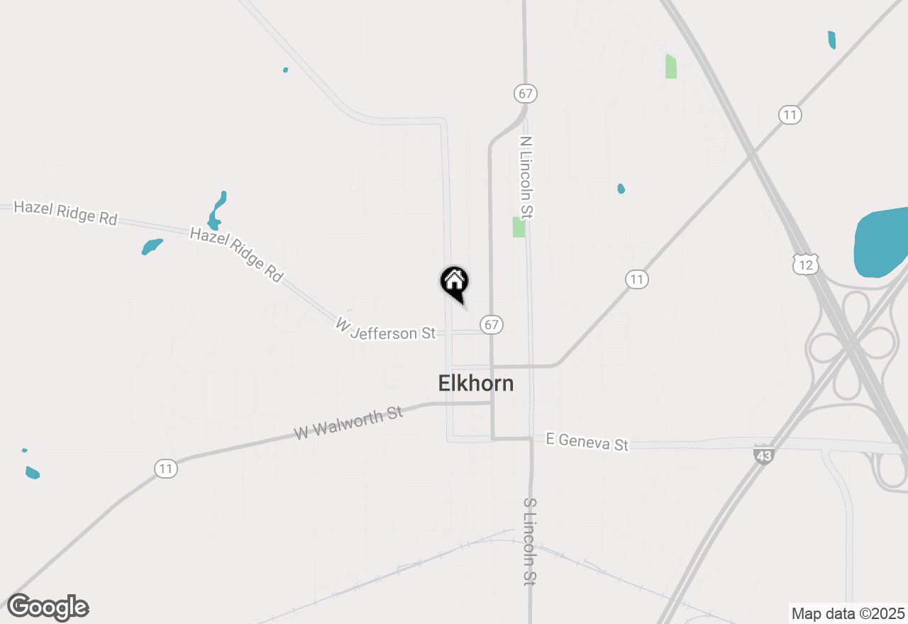 Map of 213 N Church St, Elkhorn, WI 53121