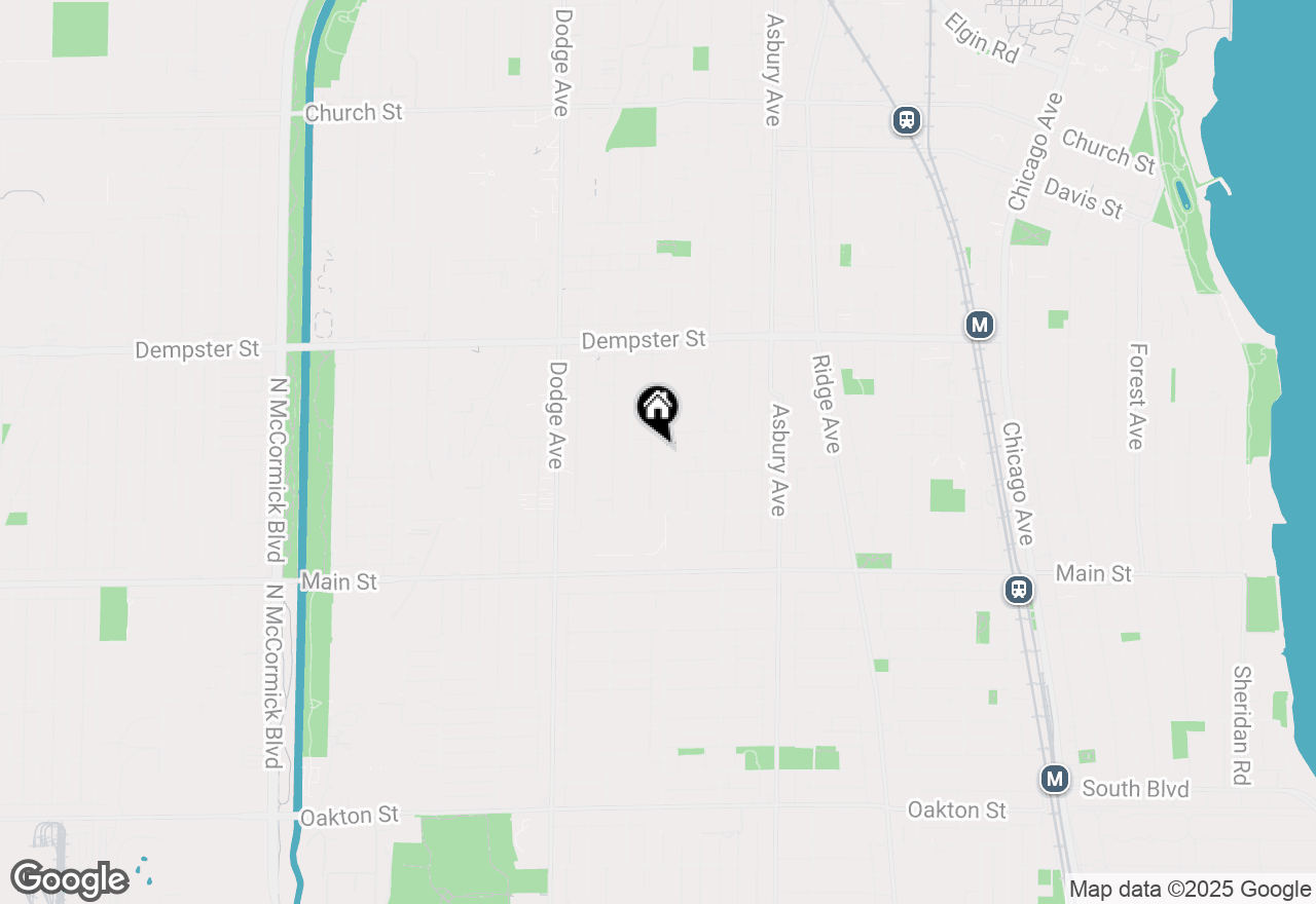 Map of 1100 Florence Avenue, Evanston, IL 60202