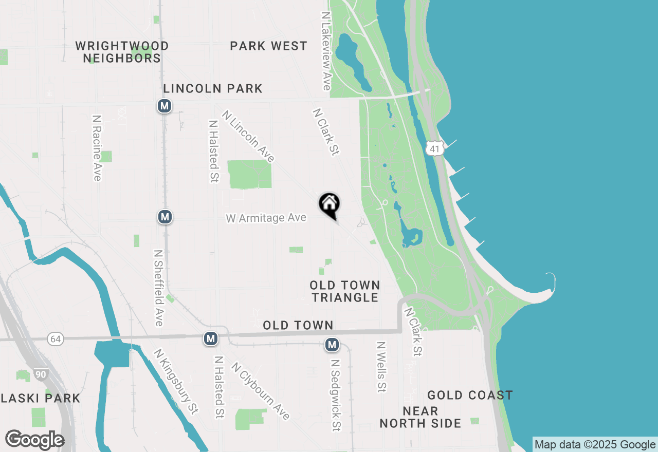 Map of 1942 N Sedgwick Street #PH, Chicago, IL 60614