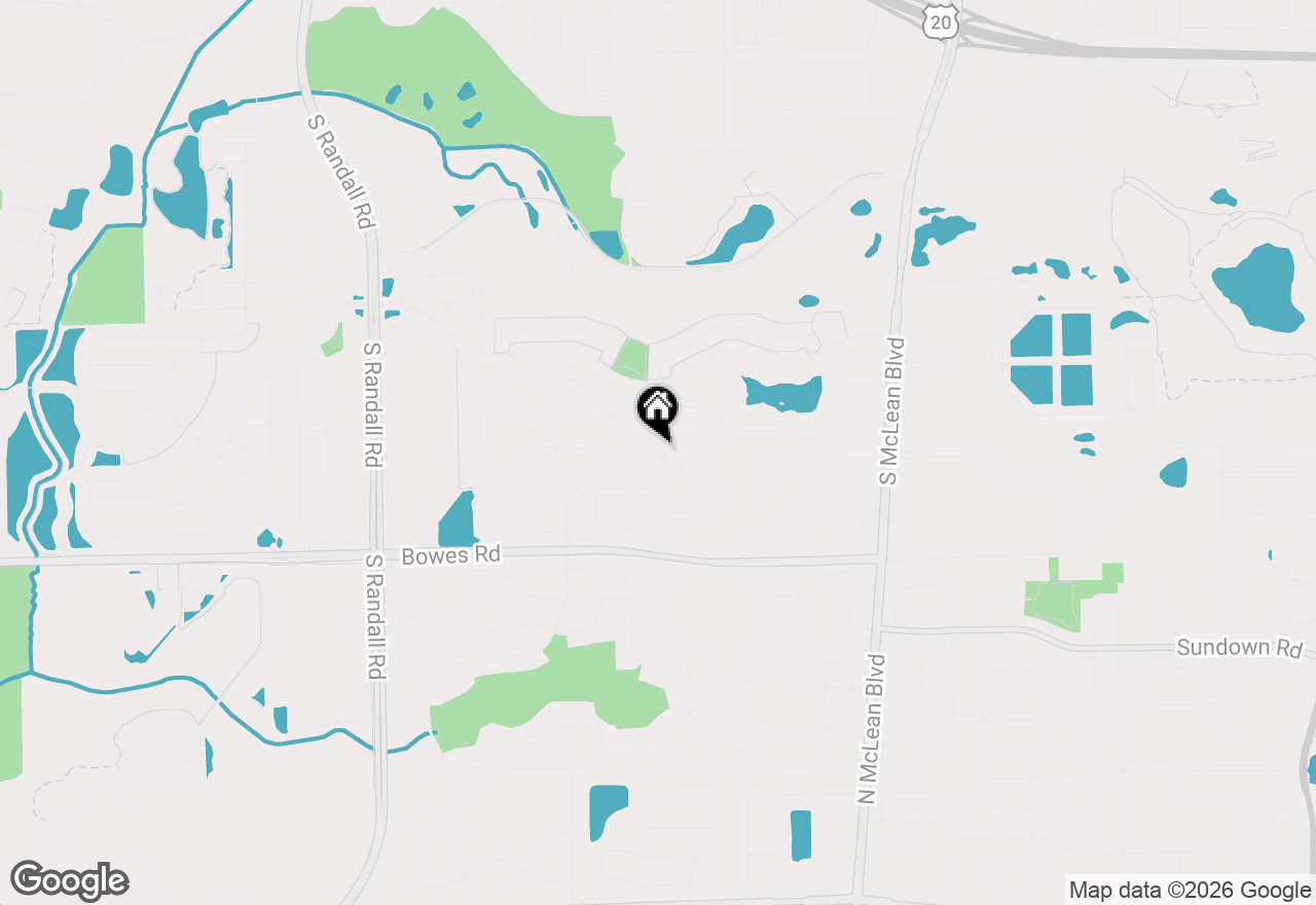 Map of 1850 Mission Hills Drive, Elgin, IL 60123