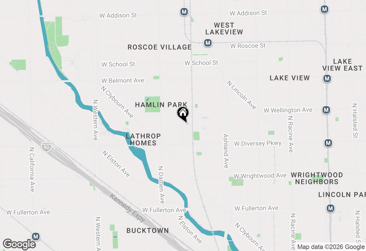 Map of 2907 N Wolcott Avenue #B, Chicago, IL 60657