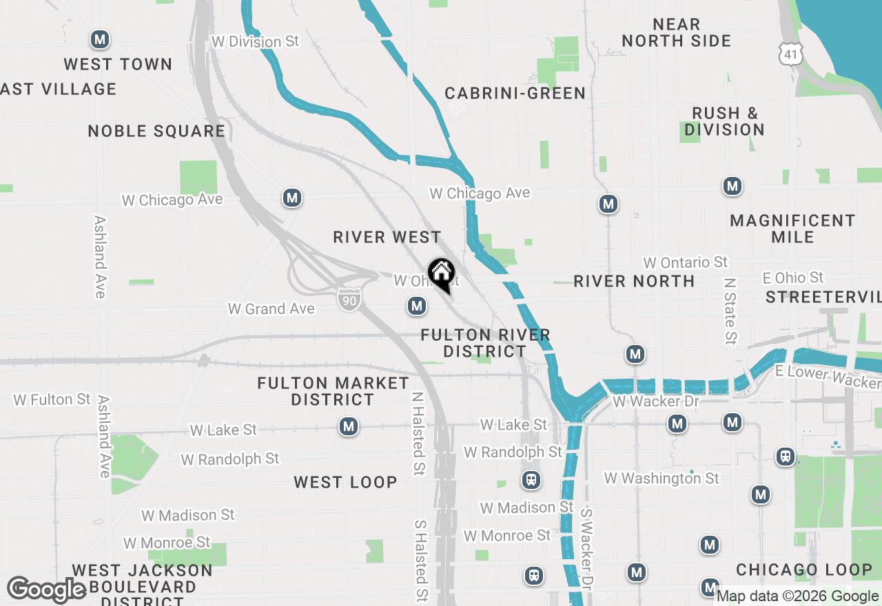 Map of 700 W Grand Avenue #3E, Chicago, IL 60654