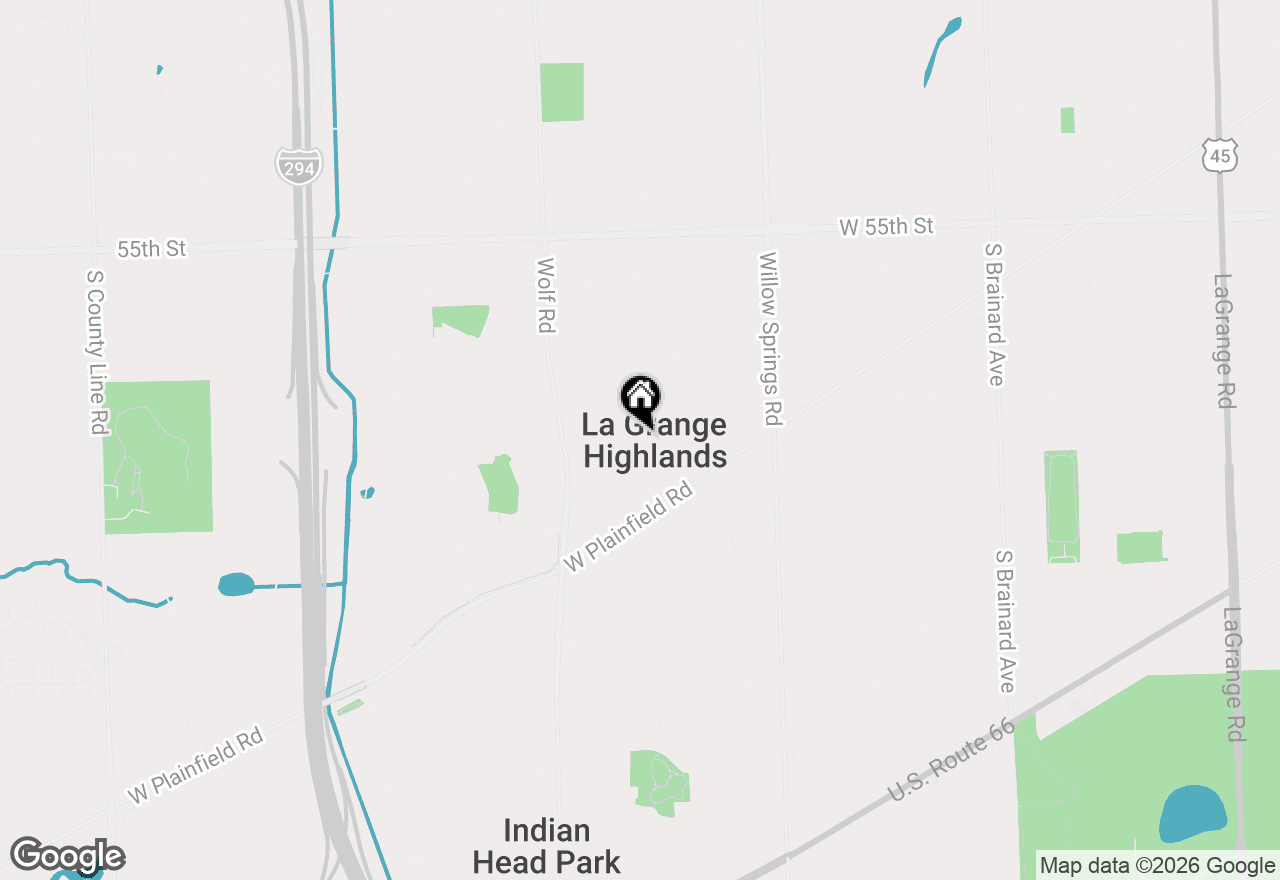 Map of 1903 W 58th Place, La Grange Highlands, IL 60525