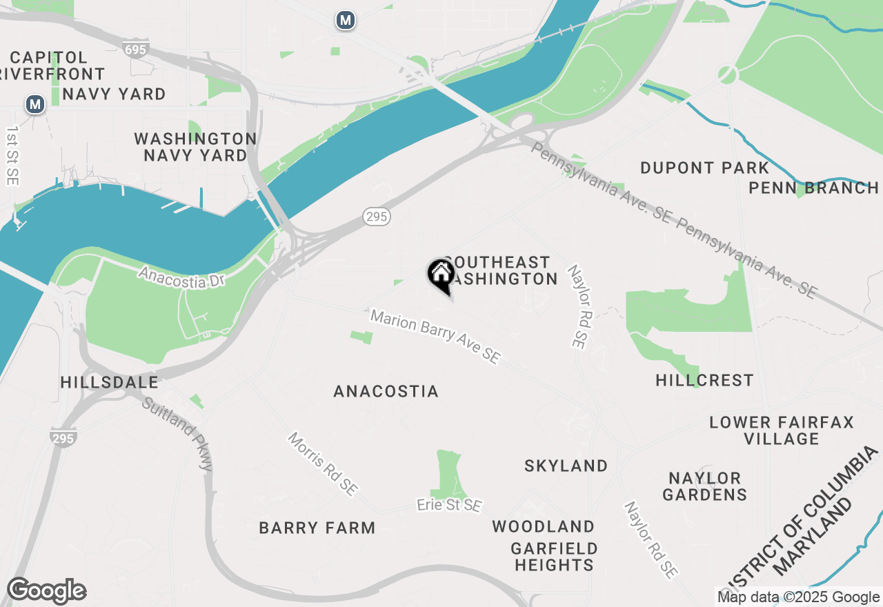 Map of 1745 T Street Se, Washington, DC 20020
