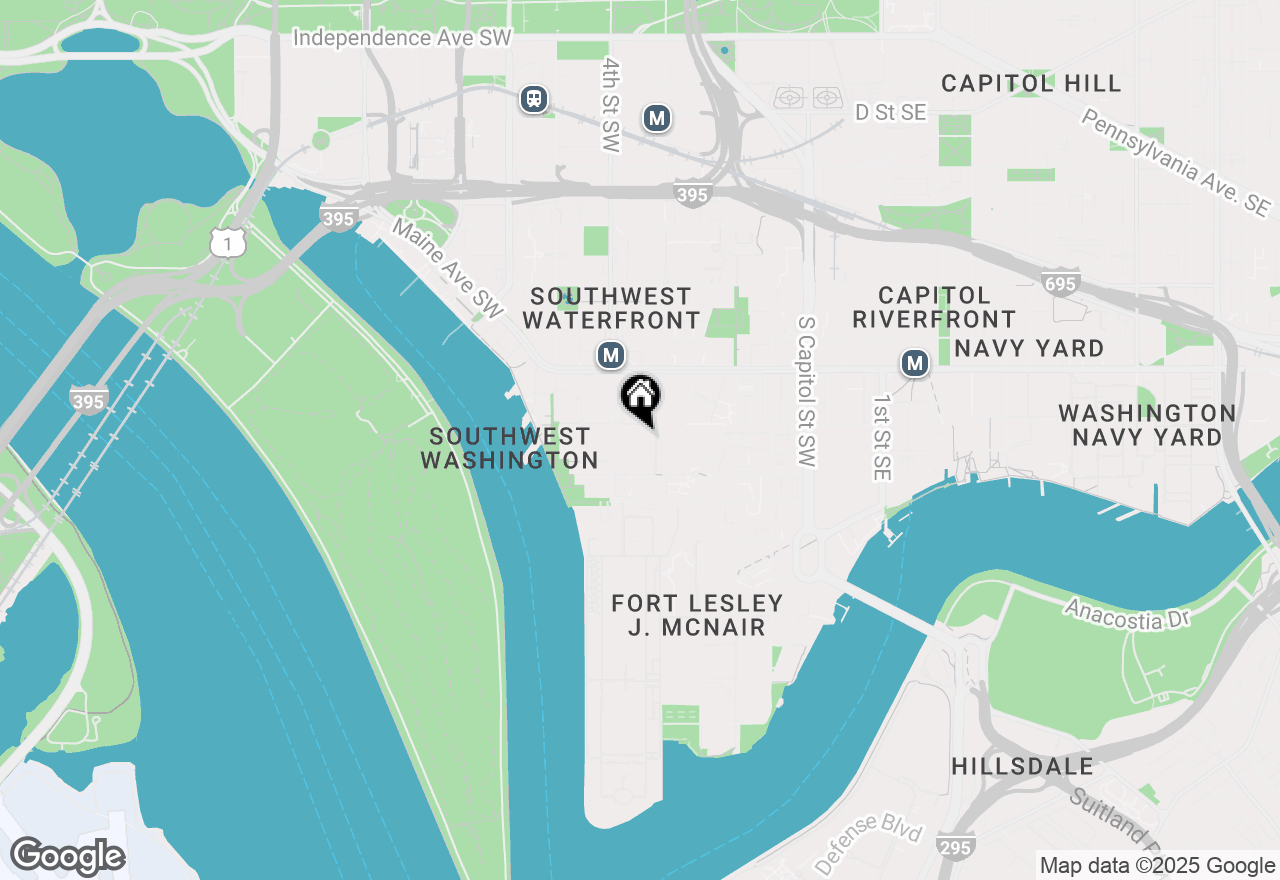 Map of 354 N Street Sw #354, Washington, DC 20024