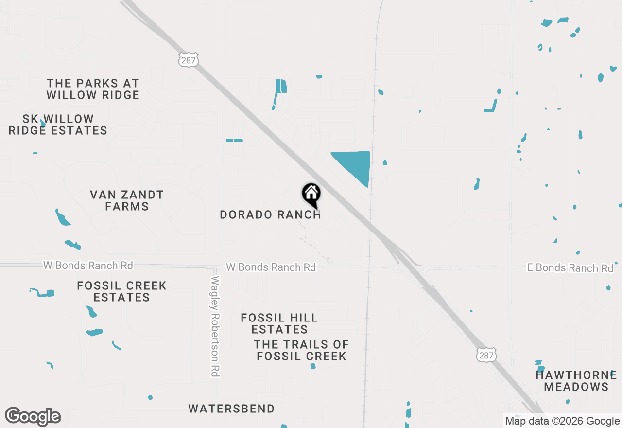 Map of 10928 Hawks Landing Road, Fort Worth, TX 76052