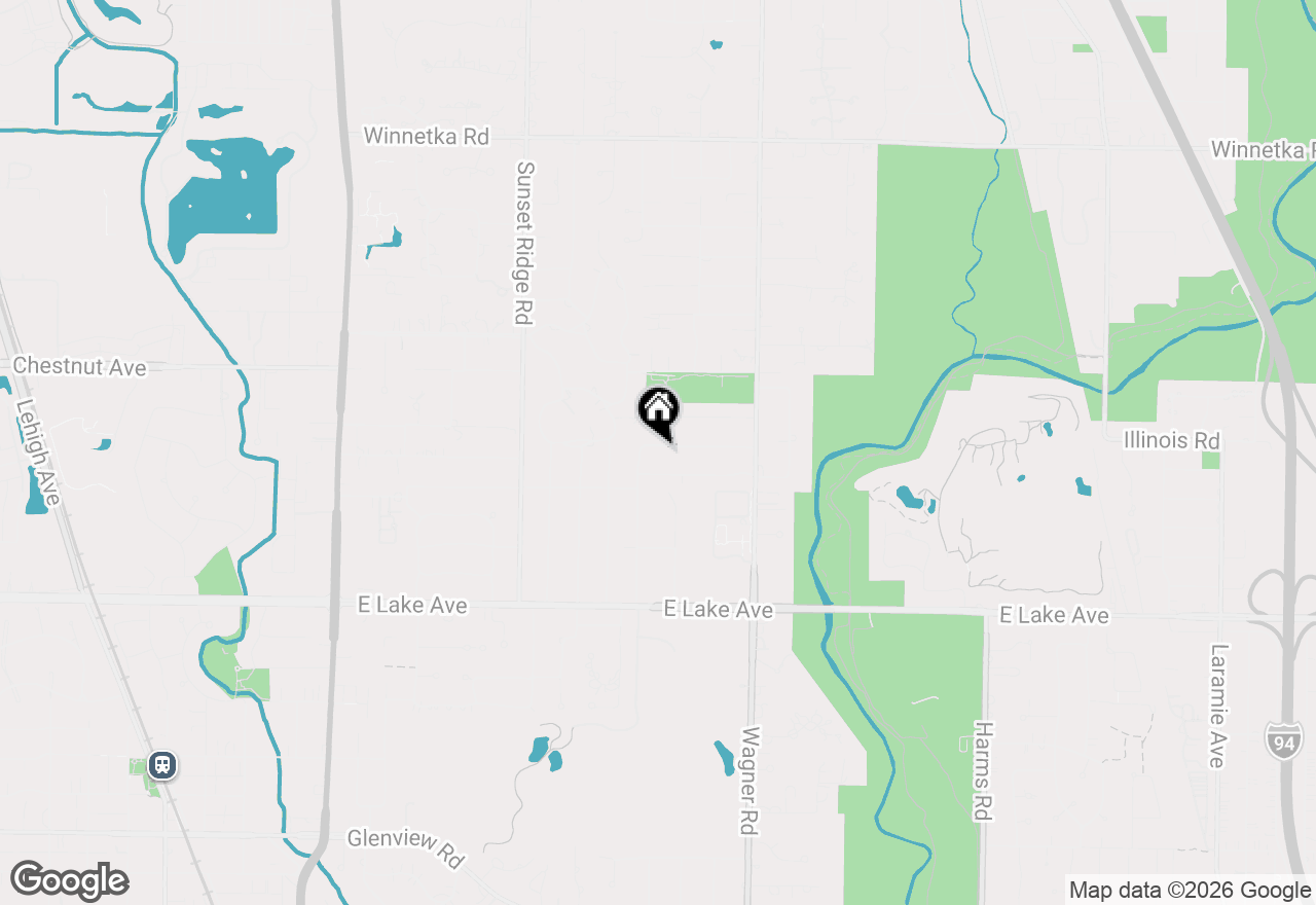 Map of 1045 Woodlawn Road, Glenview, IL 60025