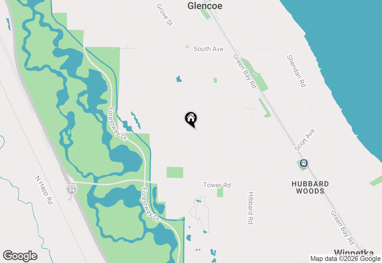 Map of 605 Skokie Lane S, Glencoe, IL 60022