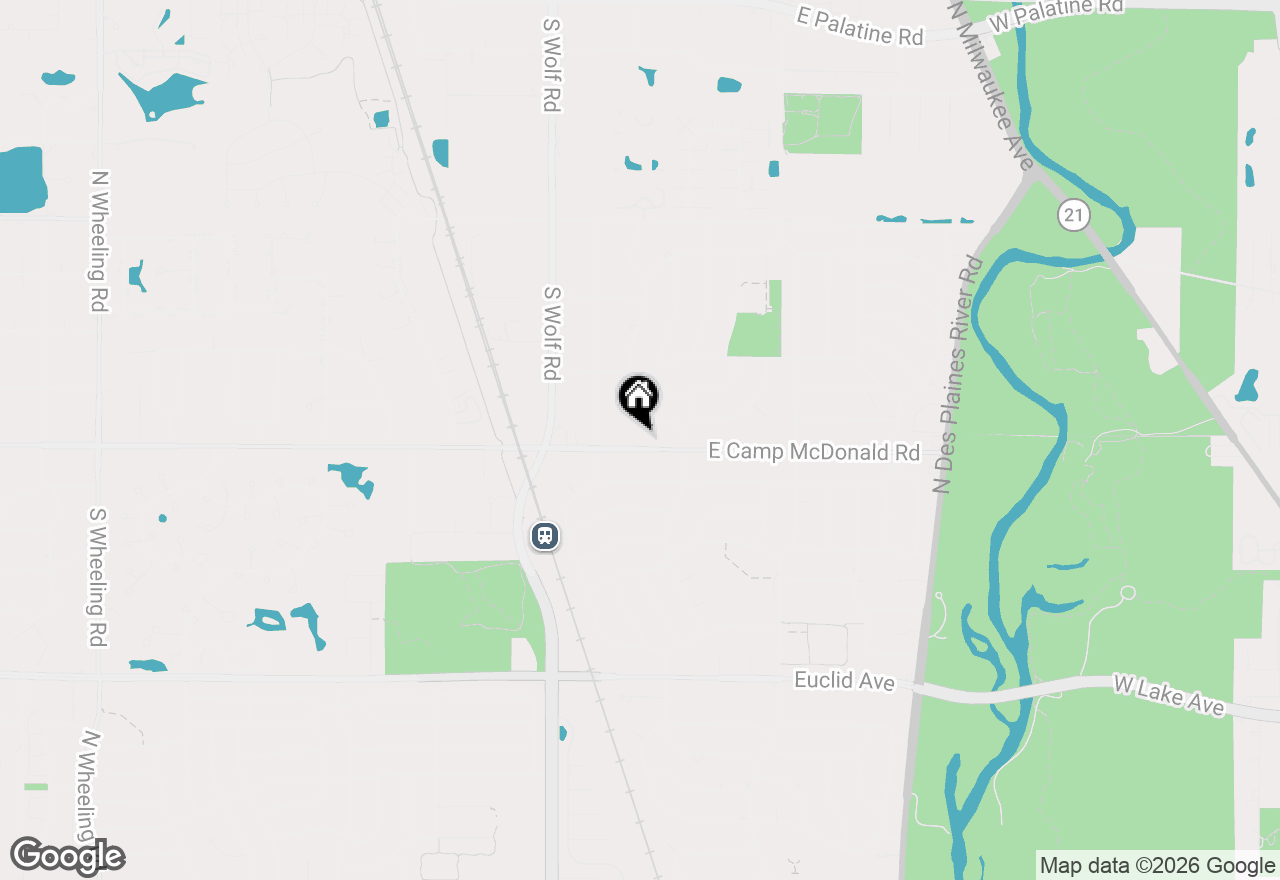 Map of 1762 E Camp Mcdonald Road, Mount Prospect, IL 60056