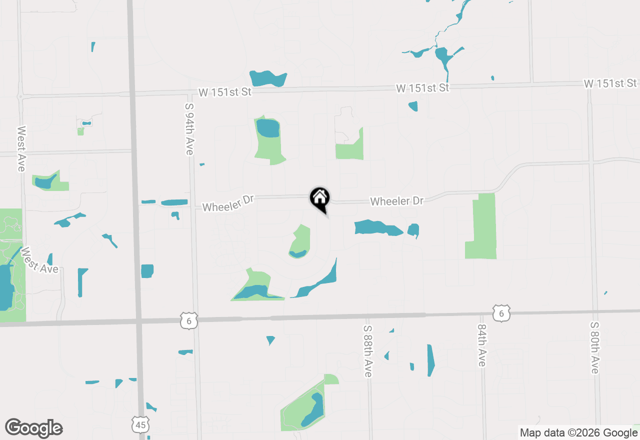 Map of 15551 Frances Lane, Orland Park, IL 60462