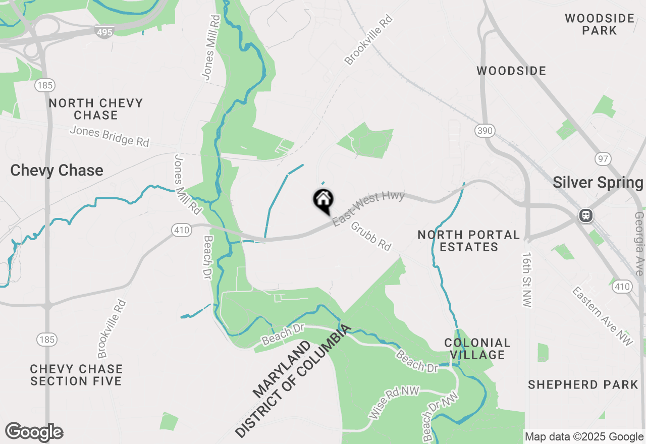 Map of 2611 East West Highway, Chevy Chase, MD 20815