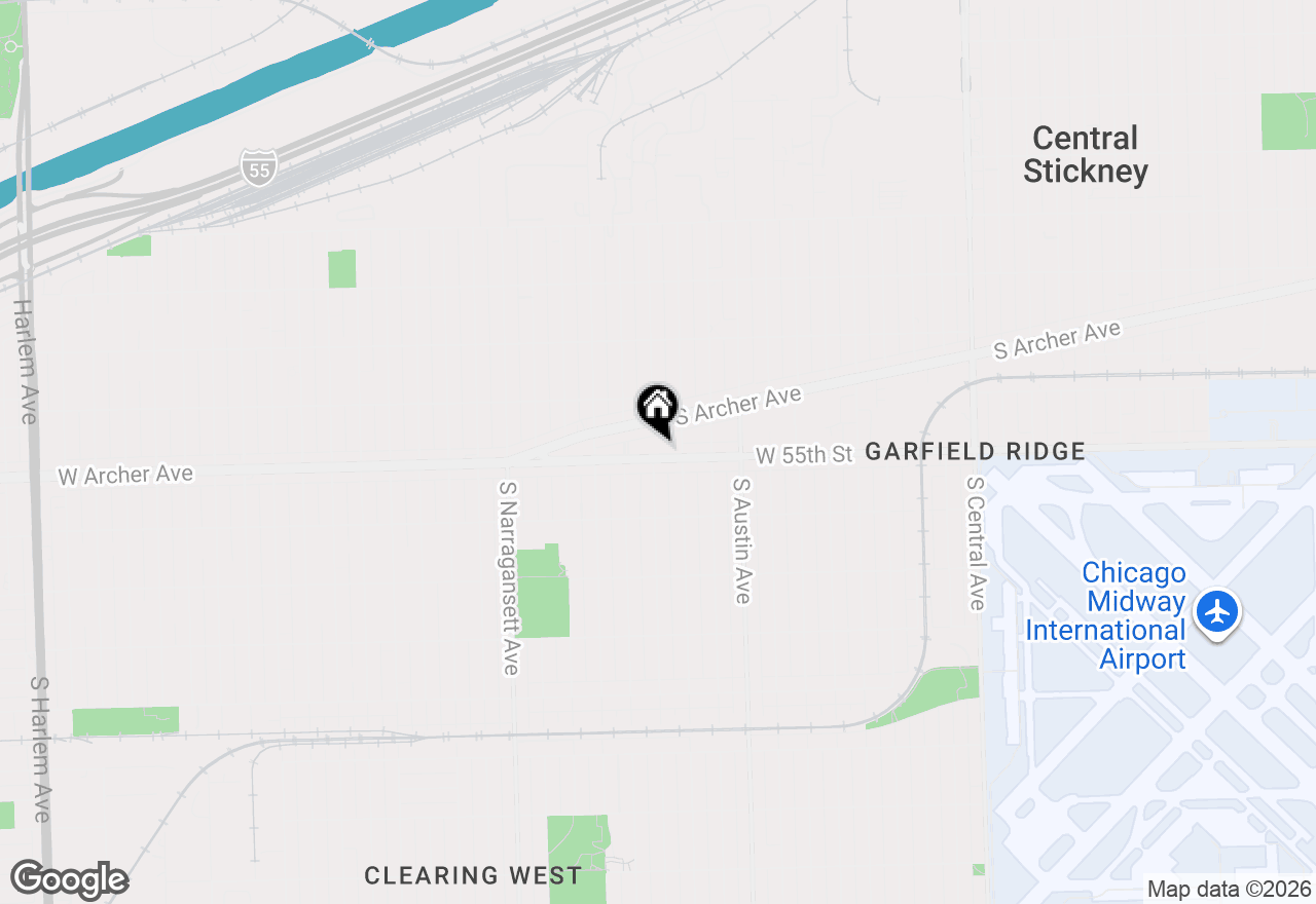 Map of 6122 W 55th Street, Chicago, IL 60638