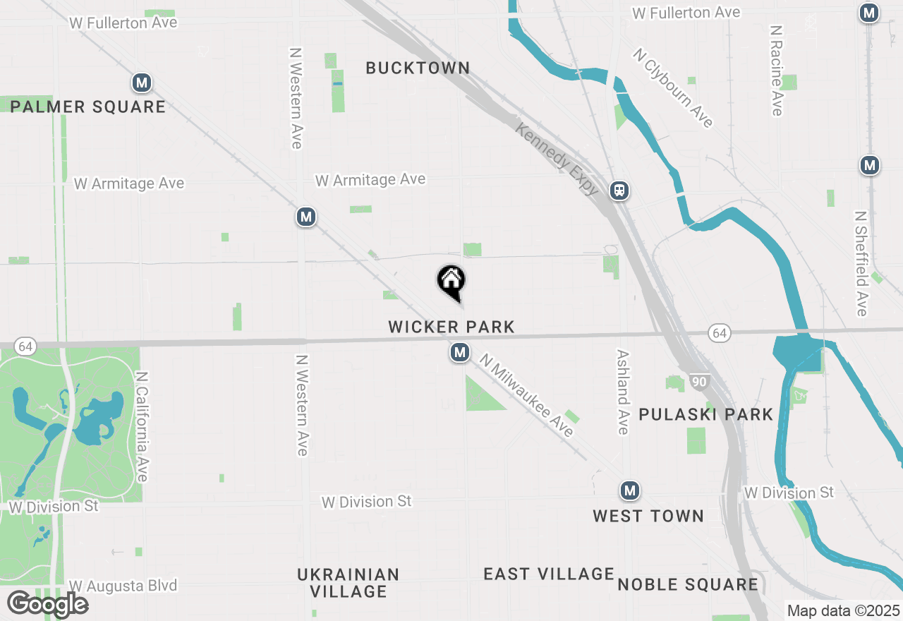 Map of 2012 W Concord Place, Chicago, IL 60647