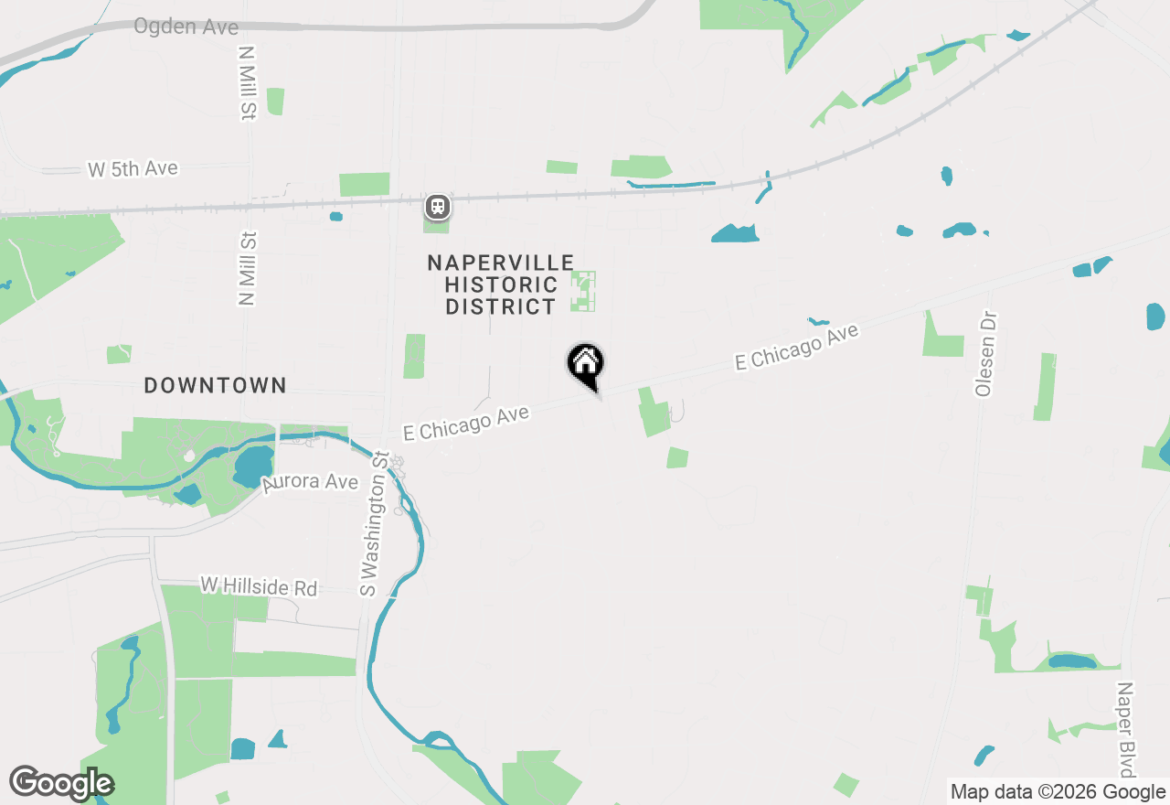 Map of 203 S Columbia Street, Naperville, IL 60540