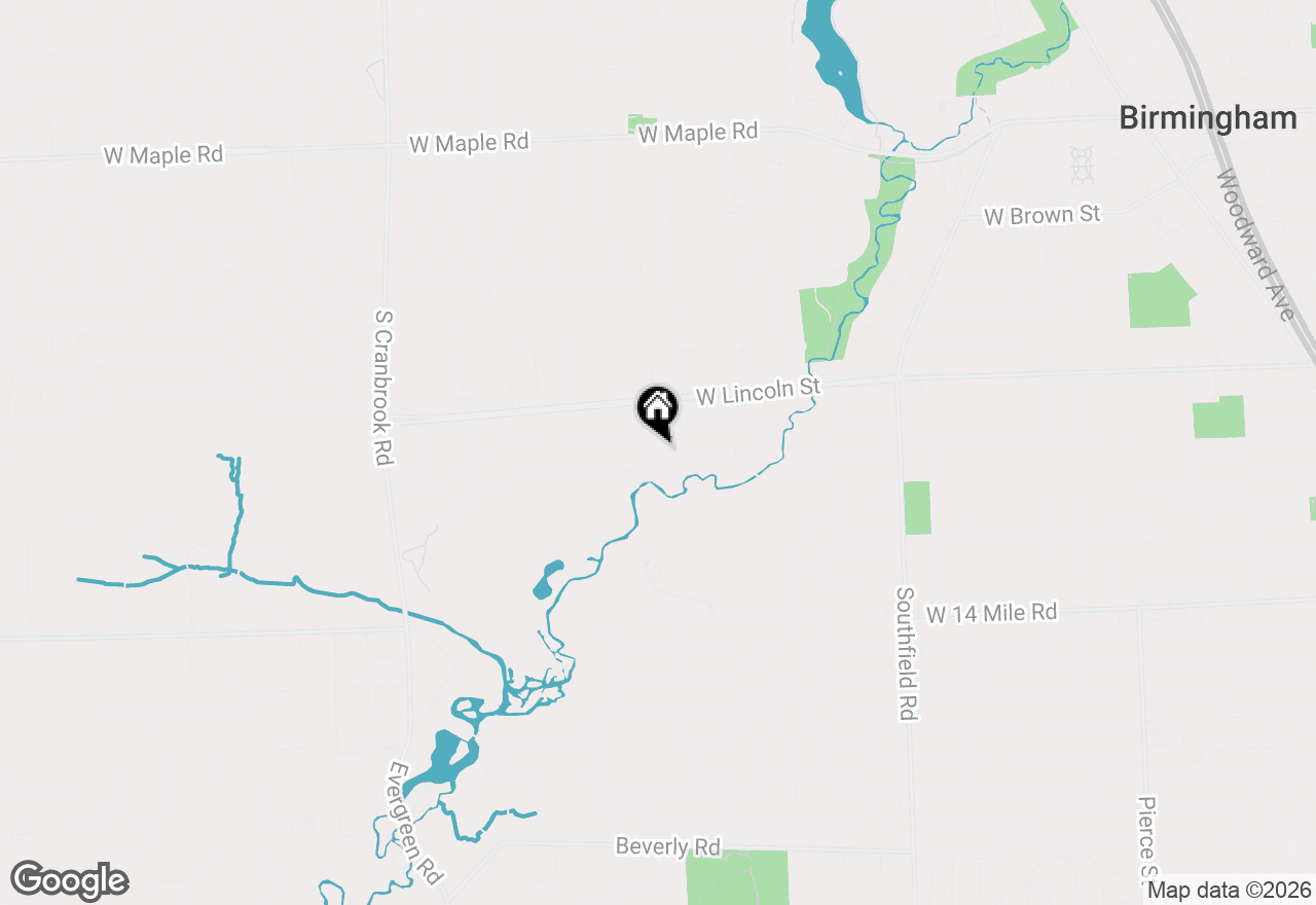 Map of 1688 Northlawn Boulevard, Birmingham, MI 48009