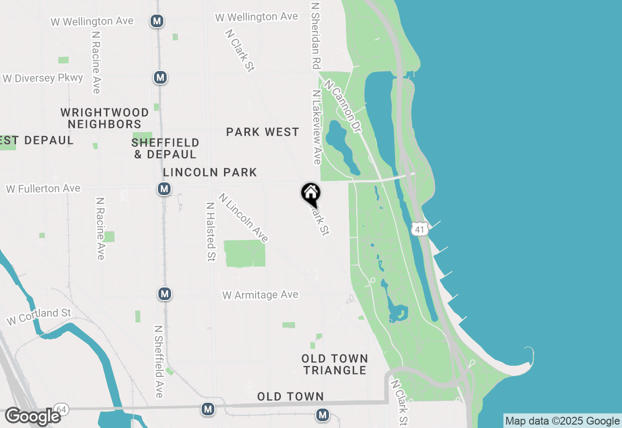 Map of 419 W Belden Avenue, Chicago, IL 60614