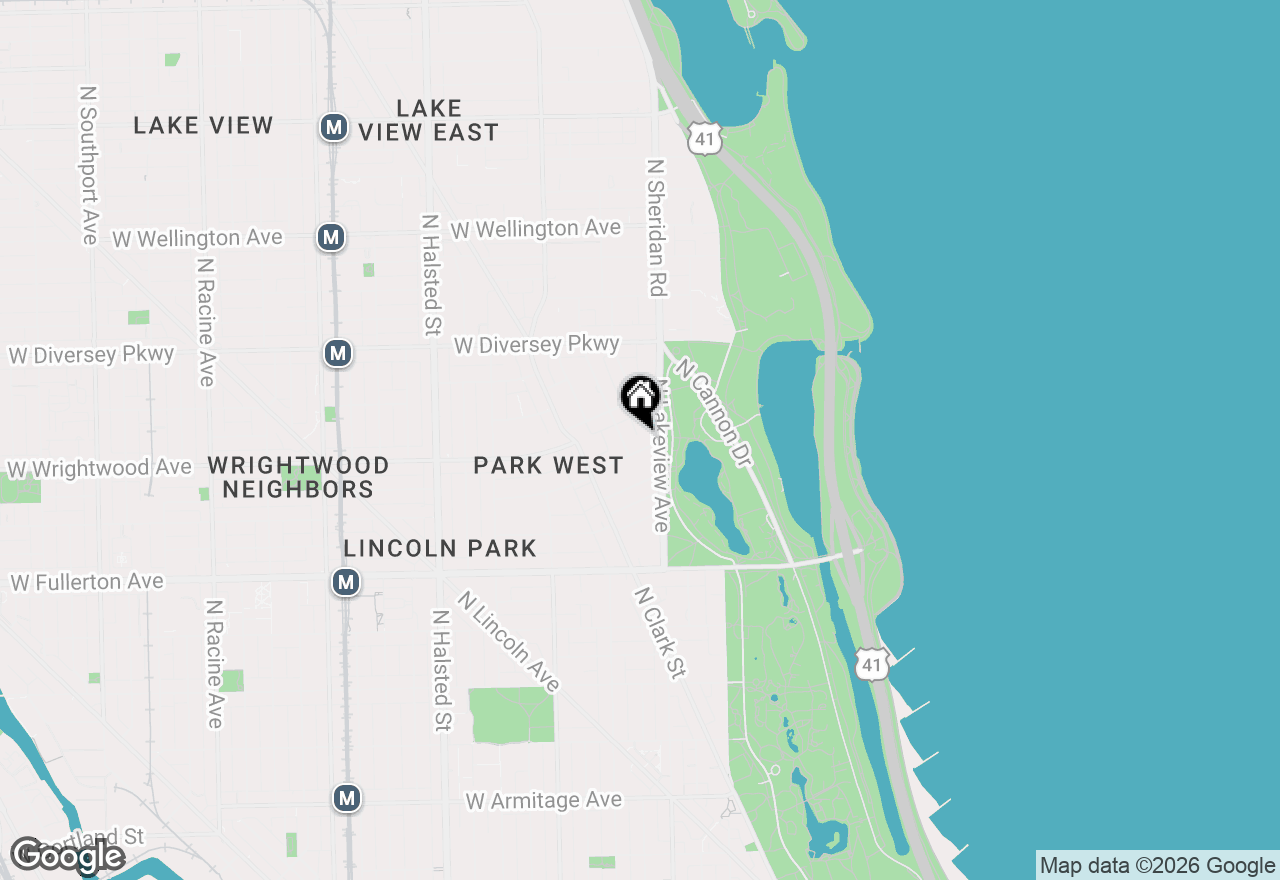 Map of 416 W Deming Place #4, Chicago, IL 60614