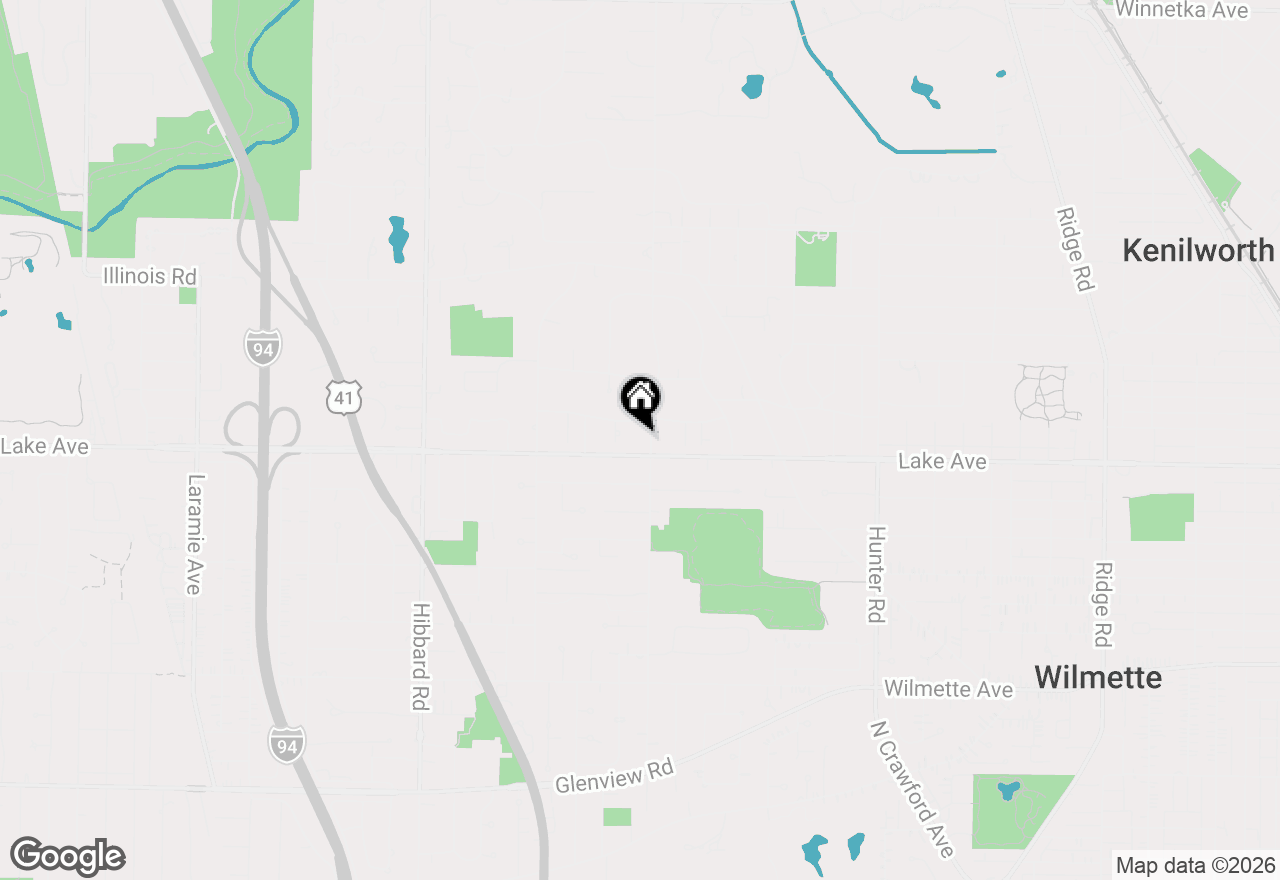 Map of 909 Locust Road, Wilmette, IL 60091