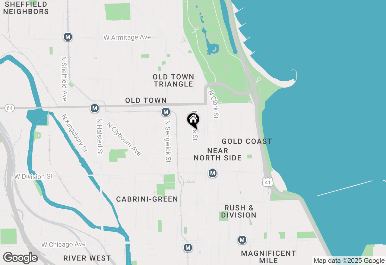 Map of 1414 N Wells Street #405, Chicago, IL 60610