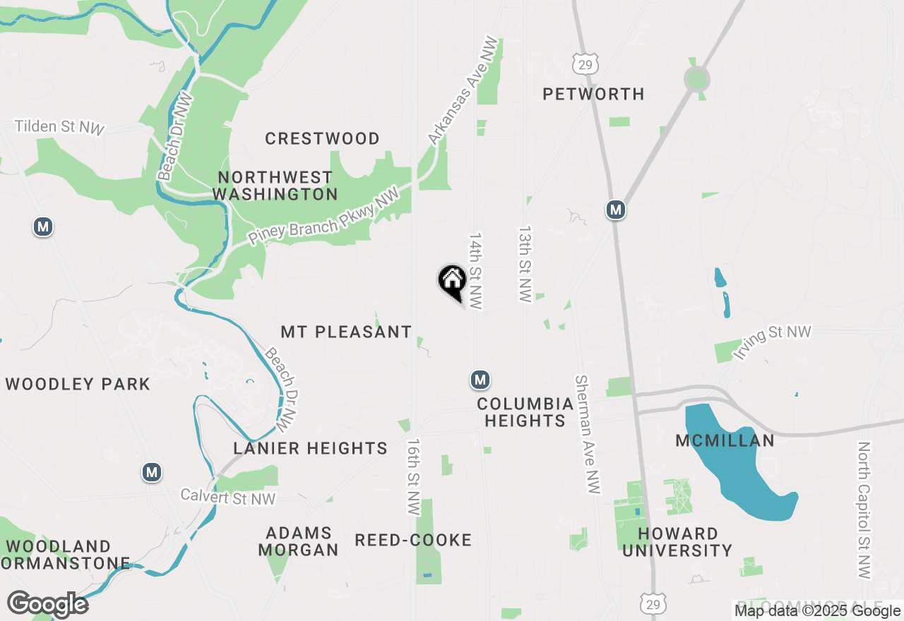 Map of 1444 Newton Street Nw #2, Washington, DC 20010