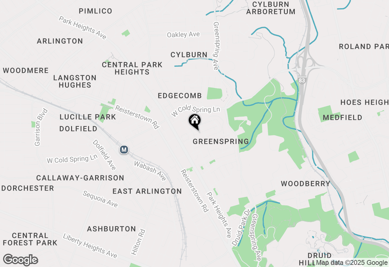 Map of 2633 Park Heights Terrace, Baltimore, MD 21215