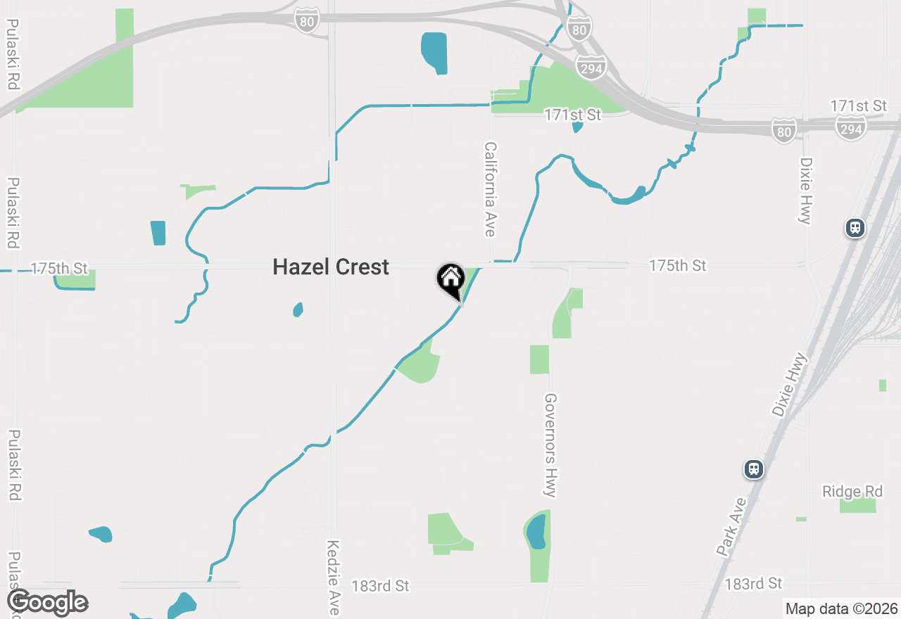Map of 17607 Stonebridge Drive, Hazel Crest, IL 60429