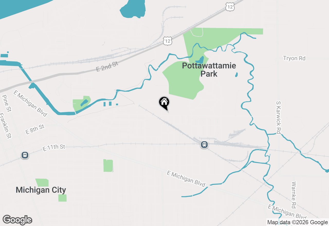 Map of 710 Springland Avenue, Michigan City, IN 46360