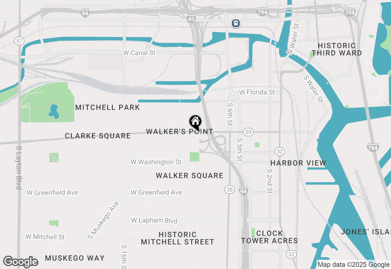 Map of 915 W National Ave #915A, Milwaukee, WI 53204