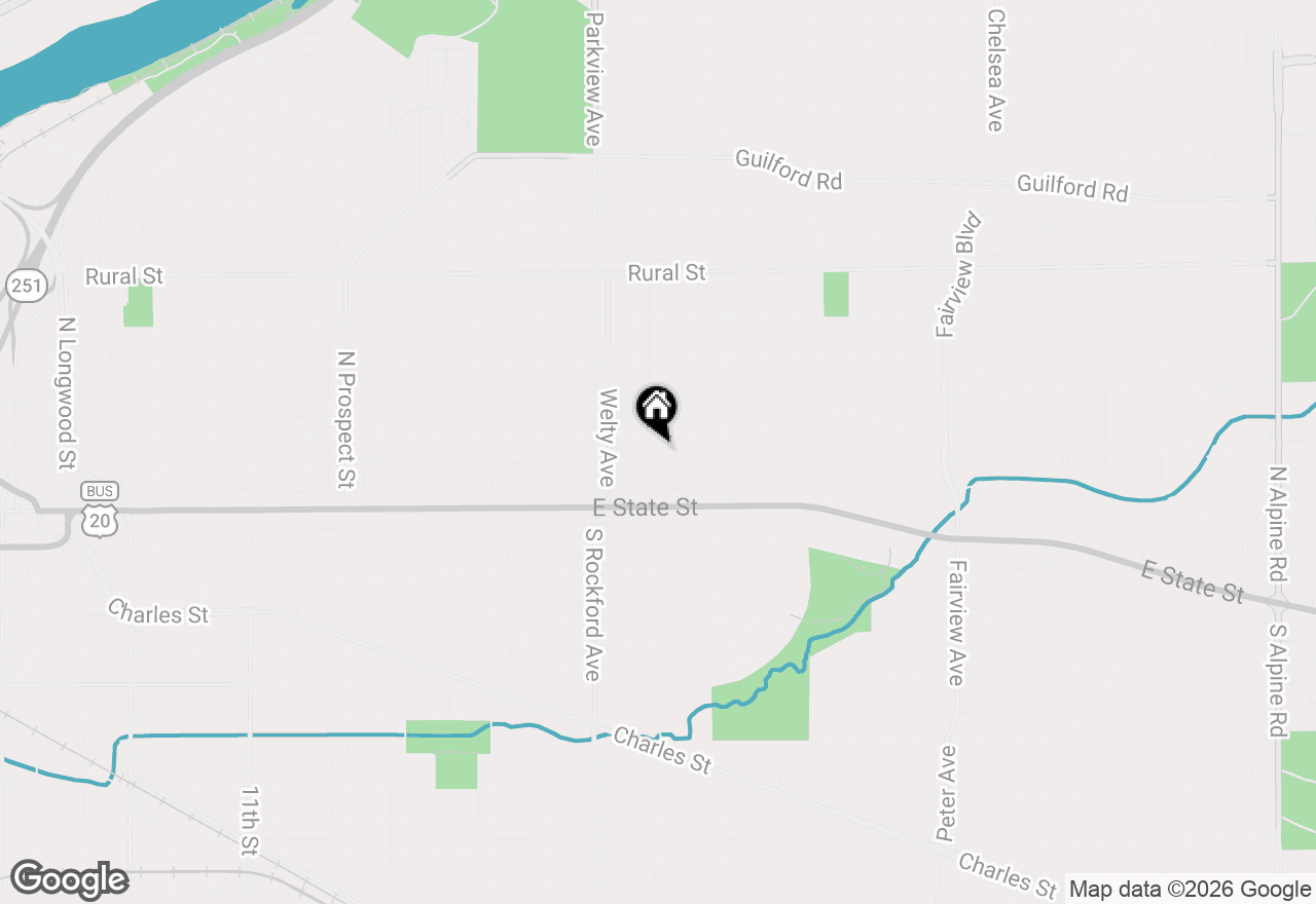 Map of 216 Robert Avenue, Rockford, IL 61107