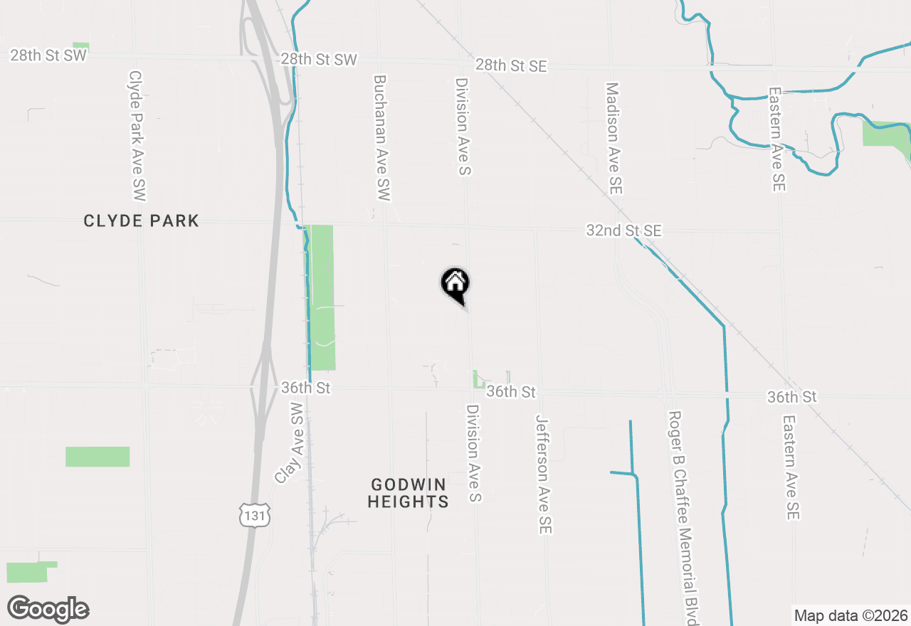 Map of 18 34th Street Sw, Grand Rapids, MI 49548
