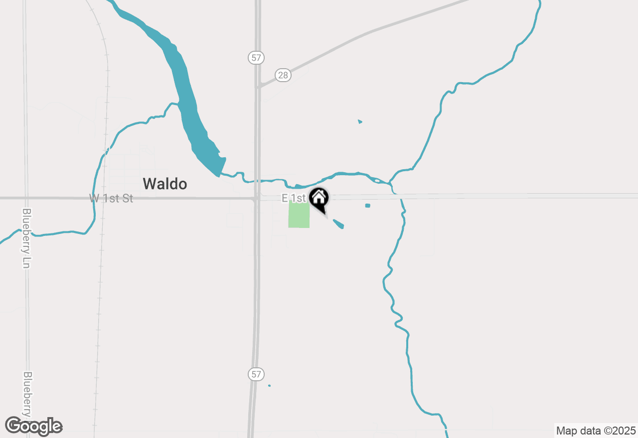 Map of 409 E 1st St, Waldo, WI 53093