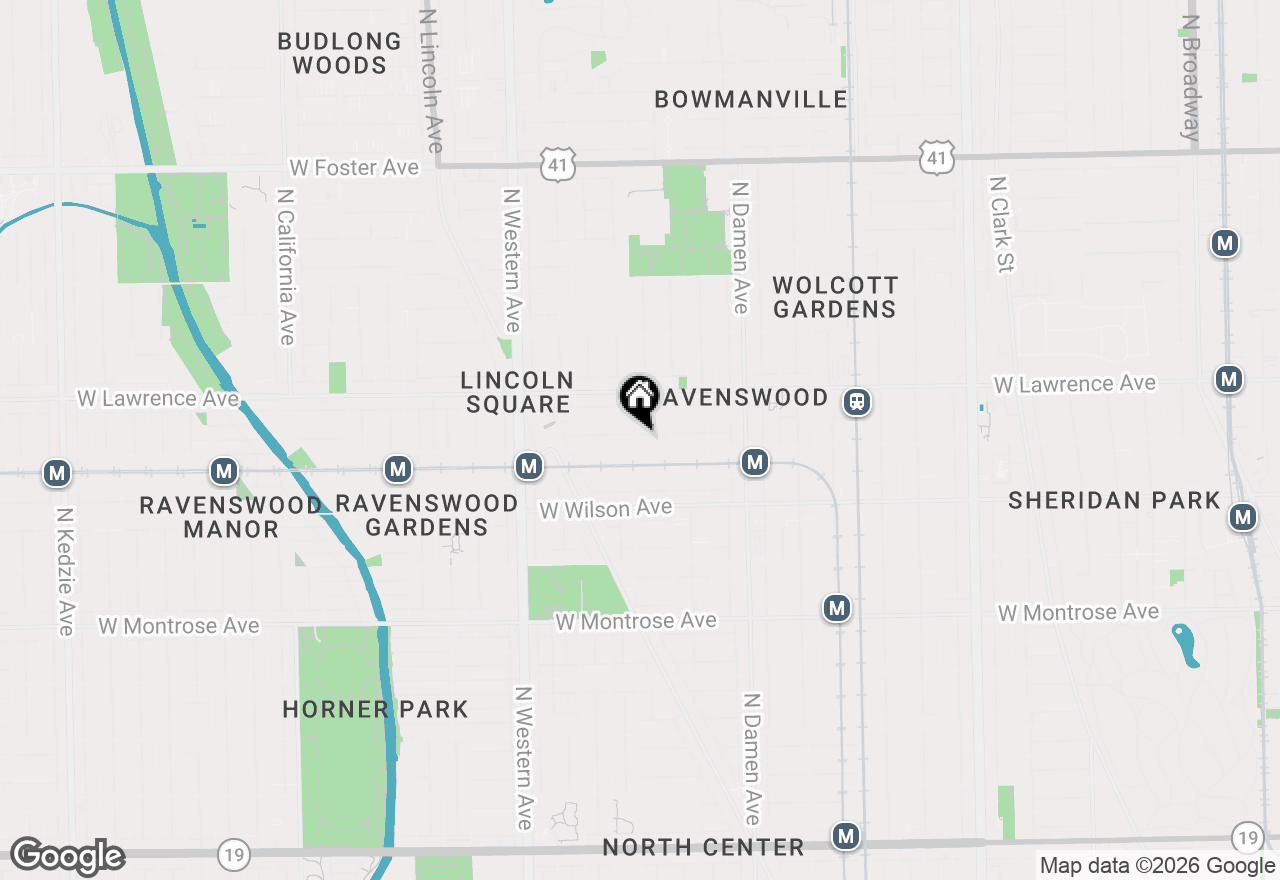 Map of 2176 W Leland Avenue #1F, Chicago, IL 60625