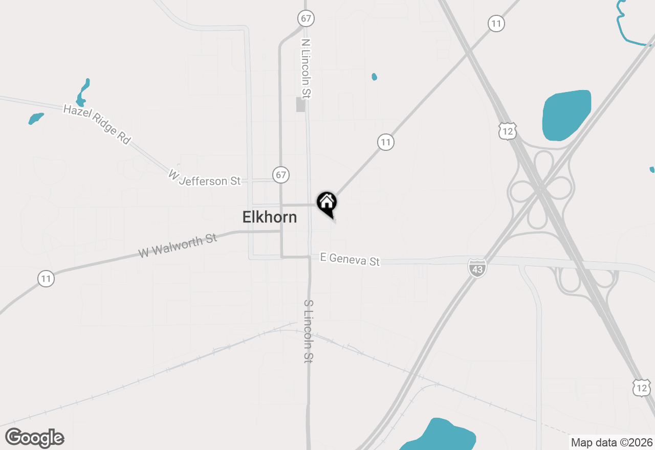 Map of 220 E Walworth St, Elkhorn, WI 53121