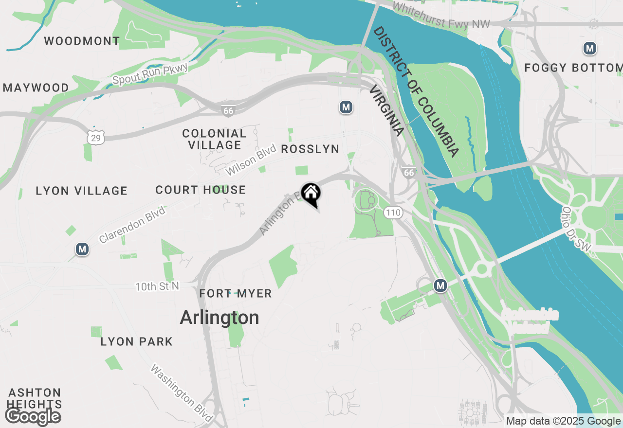 Map of 1307 N Ode Street #414, Arlington, VA 22209