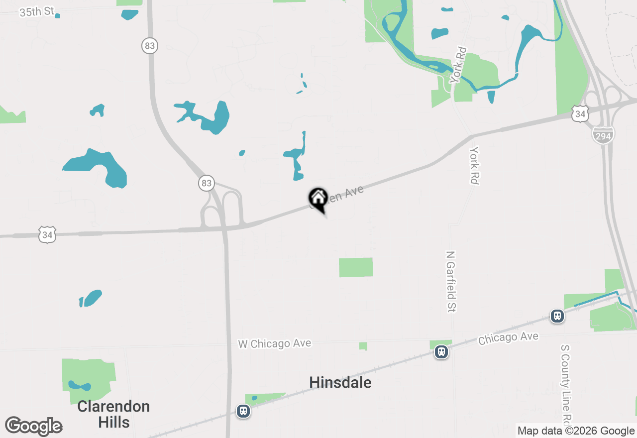 Map of 537 Kensington Court, Hinsdale, IL 60521