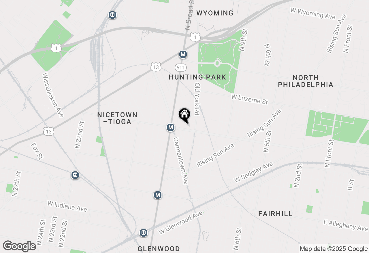 Map of 1303 W Erie Avenue, Philadelphia, PA 19140